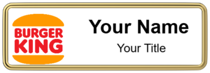 Custom name badges for Burger King