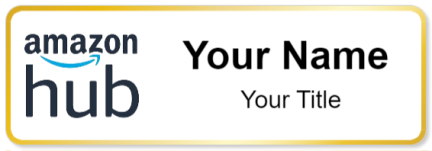 Custom name badges for Amazon Hub