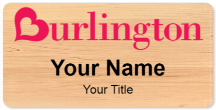 Custom name badges for Burlington