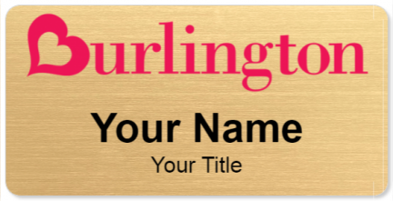 Custom name badges for Burlington