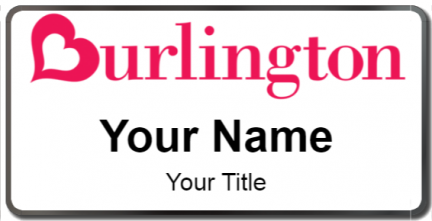 Custom name badges for Burlington