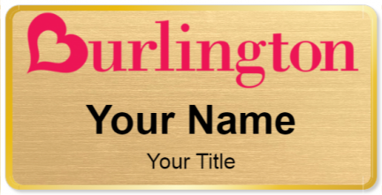 Custom name badges for Burlington