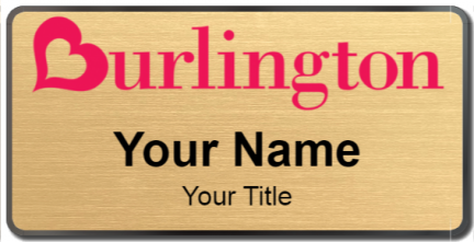 Custom name badges for Burlington