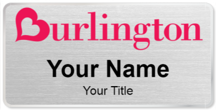 Custom name badges for Burlington