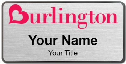 Custom name badges for Burlington