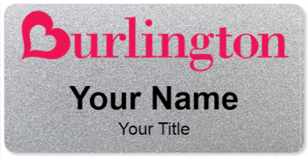 Custom name badges for Burlington