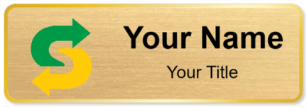 Custom name badges for Subway small