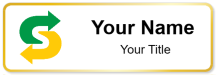 Custom name badges for Subway small