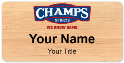 Custom name badges for Champs