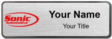 Custom name badges for Sonic Automotive