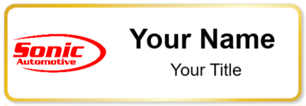 Custom name badges for Sonic Automotive