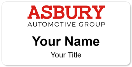 Custom name badges for Asbury Automotive Group