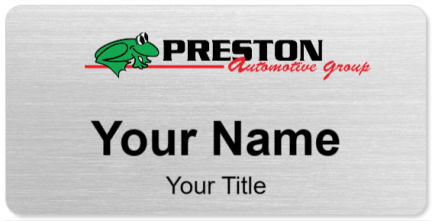 Custom name badges for Preston Automotive Group