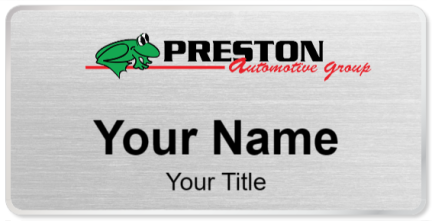 Custom name badges for Preston Automotive Group