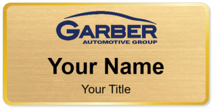 Custom name badges for Garber Automotive Group