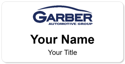 Custom name badges for Garber Automotive Group