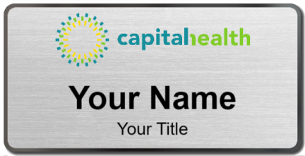 Custom name badges for Capital Health Group