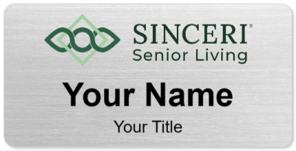Custom name badges for Sinceri Senior Living