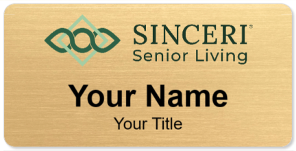 Custom name badges for Sinceri Senior Living