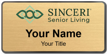 Custom name badges for Sinceri Senior Living