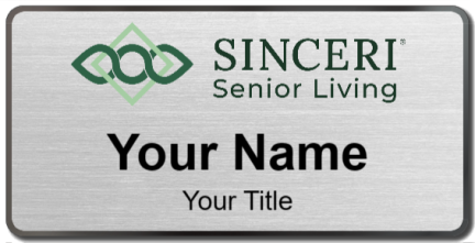 Custom name badges for Sinceri Senior Living