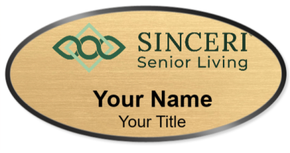 Custom name badges for Sinceri Senior Living