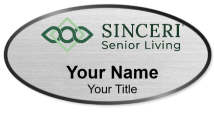 Custom name badges for Sinceri Senior Living