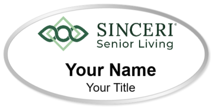 Custom name badges for Sinceri Senior Living