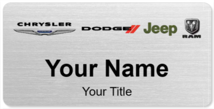 Custom name badges for Chrysler Dodge Jeep Ram del
