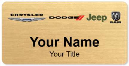 Custom name badges for Chrysler Dodge Jeep Ram del