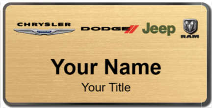Custom name badges for Chrysler Dodge Jeep Ram del