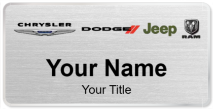 Custom name badges for Chrysler Dodge Jeep Ram del