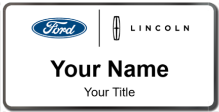 Custom name badges for Ford Lincoln