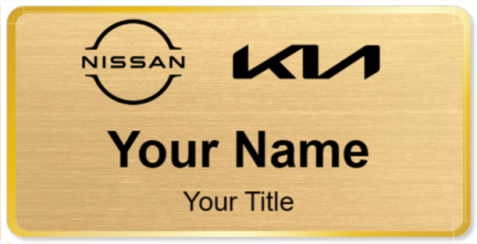 Custom name badges for Nissan Kia