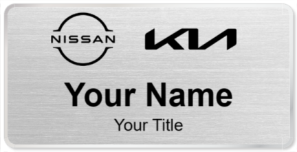 Custom name badges for Nissan Kia