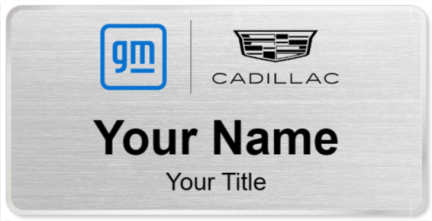 Custom name badges for GM Cadillac