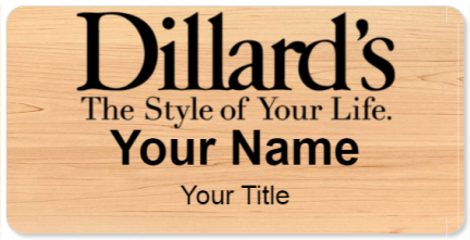 Custom name badges for Dillards