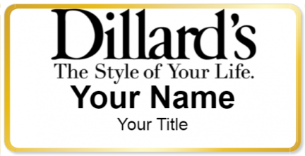 Custom name badges for Dillards