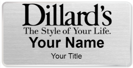 Custom name badges for Dillards