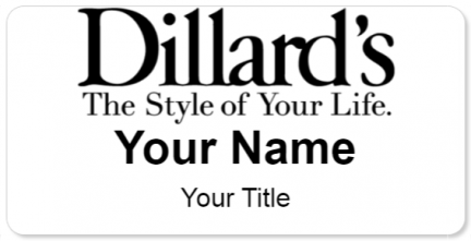 Custom name badges for Dillards