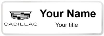 Custom name badges for Cadillac Monochrome