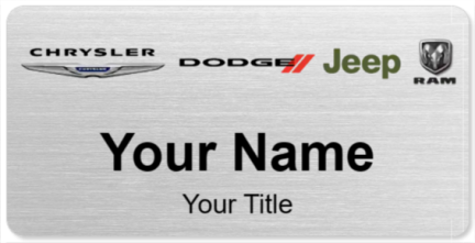 Custom name badges for Chrysler Dodge Jeep Ram