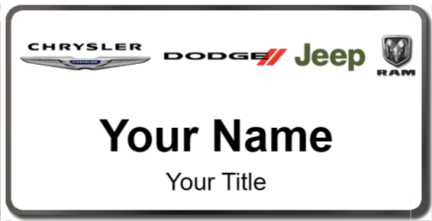 Custom name badges for Chrysler Dodge Jeep Ram