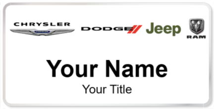 Custom name badges for Chrysler Dodge Jeep Ram