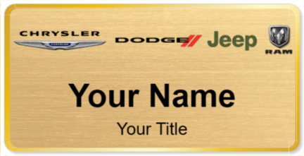 Custom name badges for Chrysler Dodge Jeep Ram