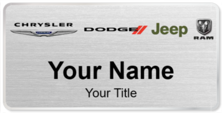 Custom name badges for Chrysler Dodge Jeep Ram