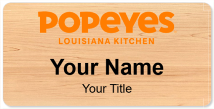 Custom name badges for Popeyes Louisiana Kitchen