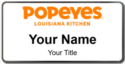 Custom name badges for Popeyes Louisiana Kitchen