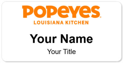 Custom name badges for Popeyes Louisiana Kitchen