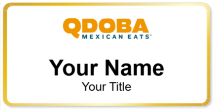 Custom name badges for Qdoba